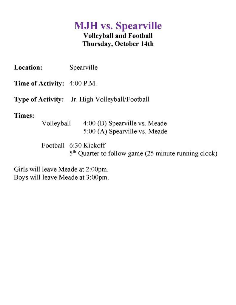 Schedule of Play